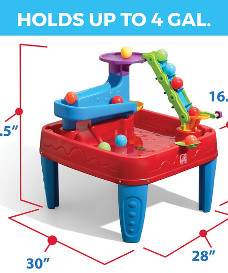 Step2 STEM Discovery Ball Table | Wet or Dry Water Table & Activity Playset for Toddlers | Includes Pulley System, Ramps, Flipper & 10 Balls | Indoor/Outdoor STEM Learning Toy | Age 2+ Years - MINIMEE KIDS