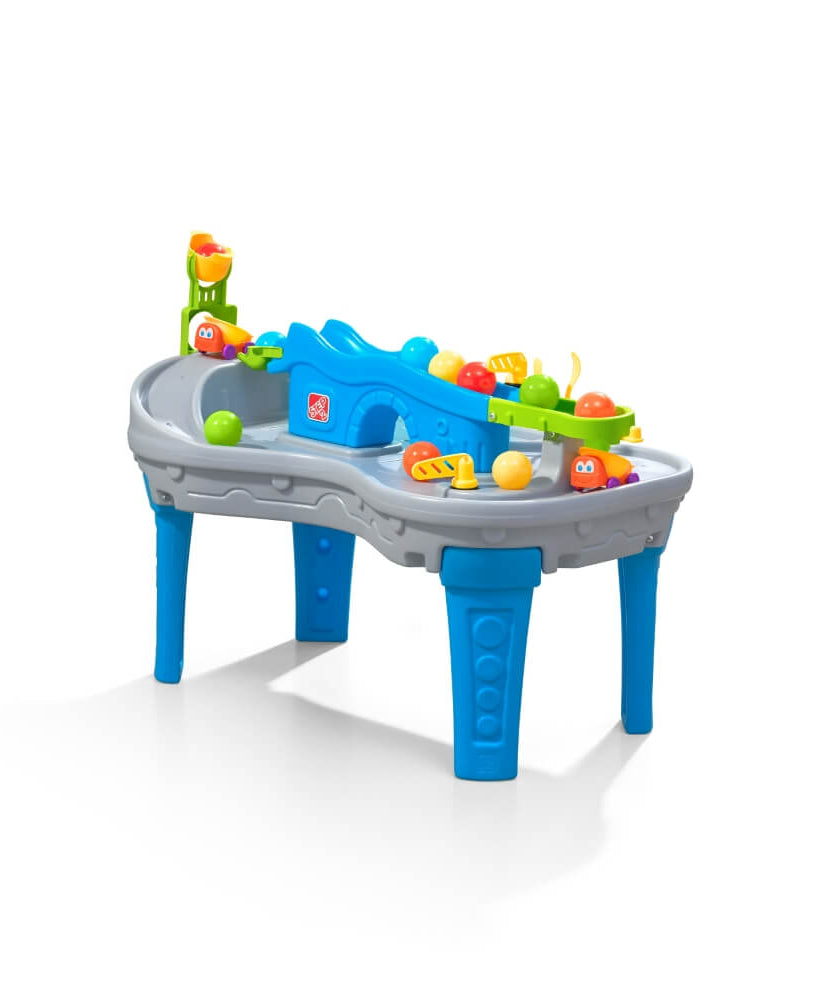 Step2 Ball Buddies Truckin' & Rollin' Play Table for Toddlers | 2+ Years | Fun Activity Table with Trucks, Balls, Tracks & Storage | Enhances Fine Motor Skills - MINIMEE KIDS