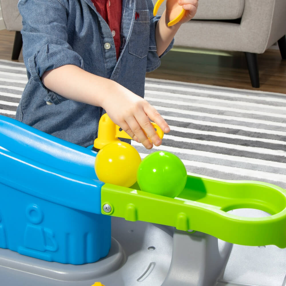 Step2 Ball Buddies Truckin' & Rollin' Play Table for Toddlers | 2+ Years | Fun Activity Table with Trucks, Balls, Tracks & Storage | Enhances Fine Motor Skills
