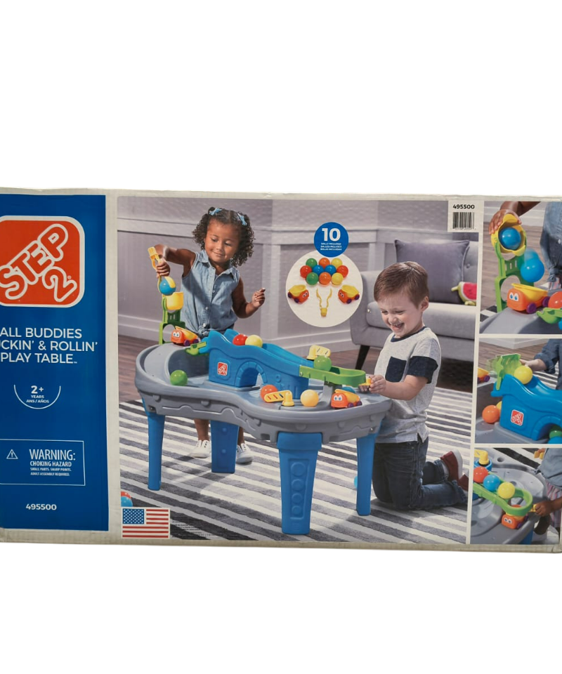 Step2 Ball Buddies Truckin' & Rollin' Play Table for Toddlers | 2+ Years | Fun Activity Table with Trucks, Balls, Tracks & Storage | Enhances Fine Motor Skills - MINIMEE KIDS