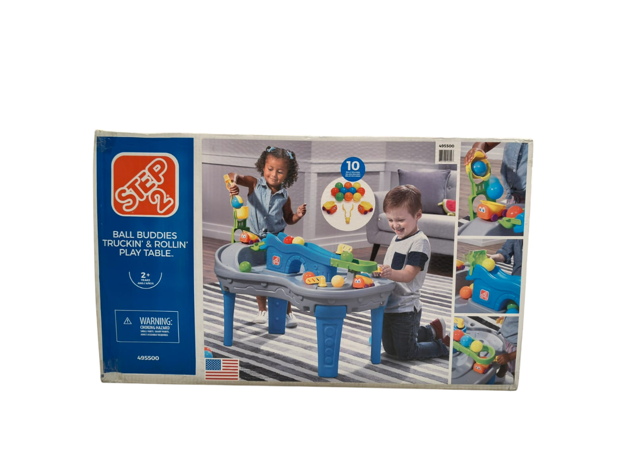 Step2 Ball Buddies Truckin' & Rollin' Play Table for Toddlers | 2+ Years | Fun Activity Table with Trucks, Balls, Tracks & Storage | Enhances Fine Motor Skills