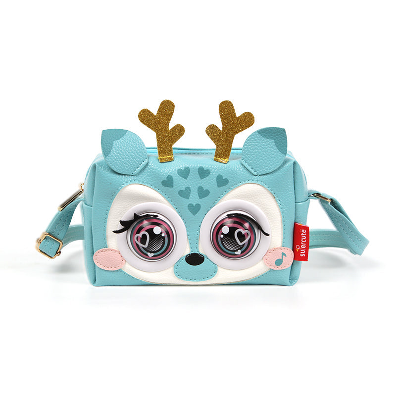 Supercute Talking Elf Interactive Messenger Bag Toy for Kids – Music, Sleep & Voice Modes | 6 Variants – Unicorn, Rabbit, Panda, Leopard, Black Cat & Fawn | Gift Box Packed | 3+ Years