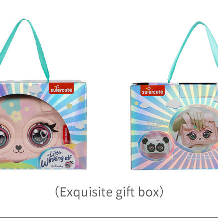 Supercute Talking Elf Interactive Messenger Bag Toy for Kids – Music, Sleep & Voice Modes | 6 Variants – Unicorn, Rabbit, Panda, Leopard, Black Cat & Fawn | Gift Box Packed | 3+ Years