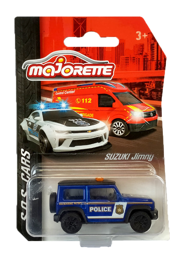 Majorette SOS Cars - Set of 6 | Official Licensed Die-Cast Emergency Vehicles (Porsche, Camaro, Ambulance, Fire Truck, Police, SUV)