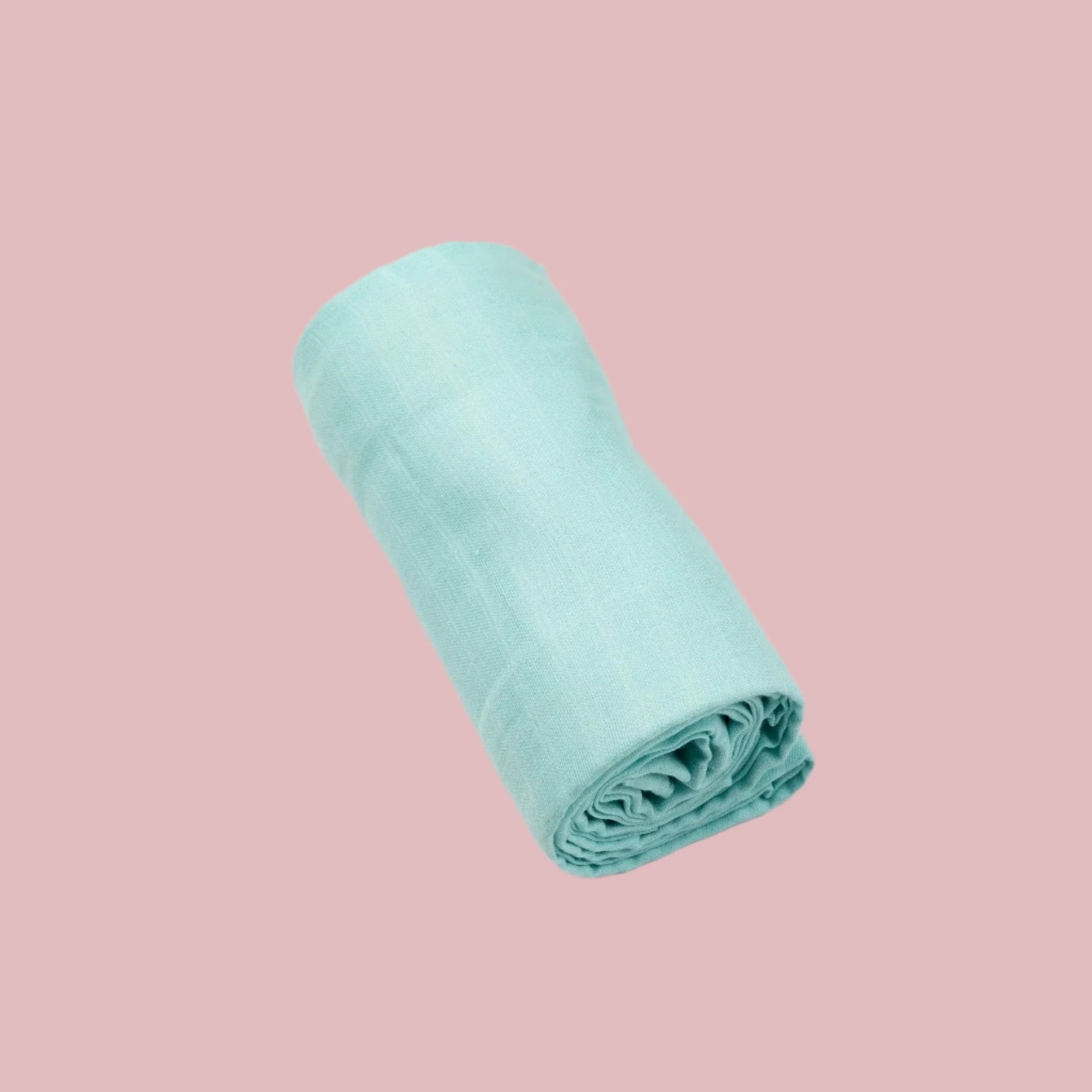 BeeLittle Teal Green Organic Muslin Swaddle Blanket - 100x100cm for Newborns