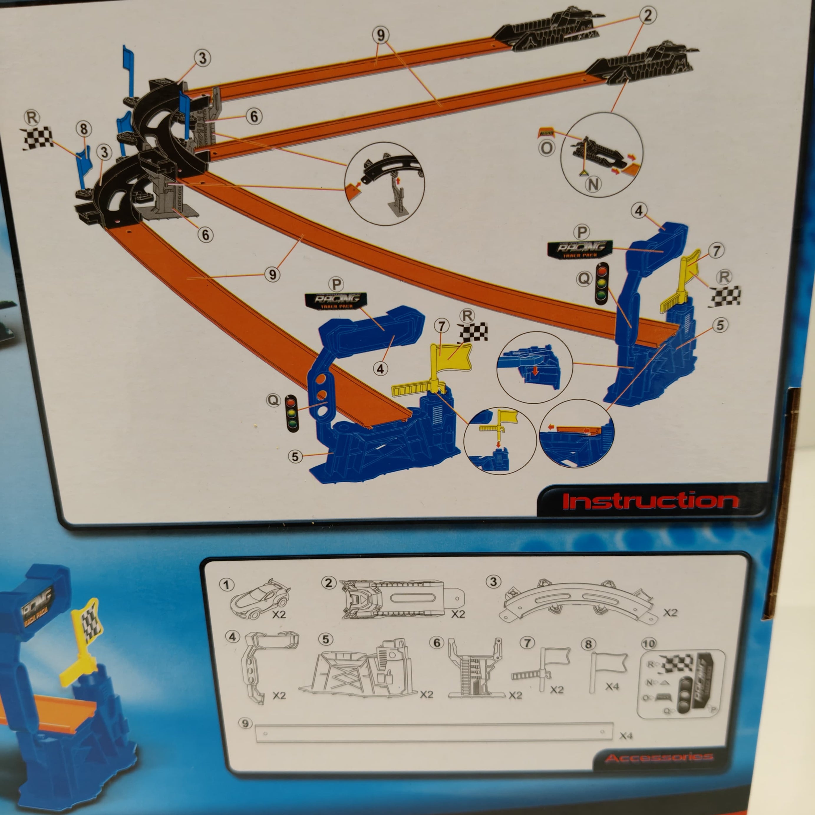 Tengleader Racing Power Track Set of 22 Pieces - Create Your Own Race Track 68823