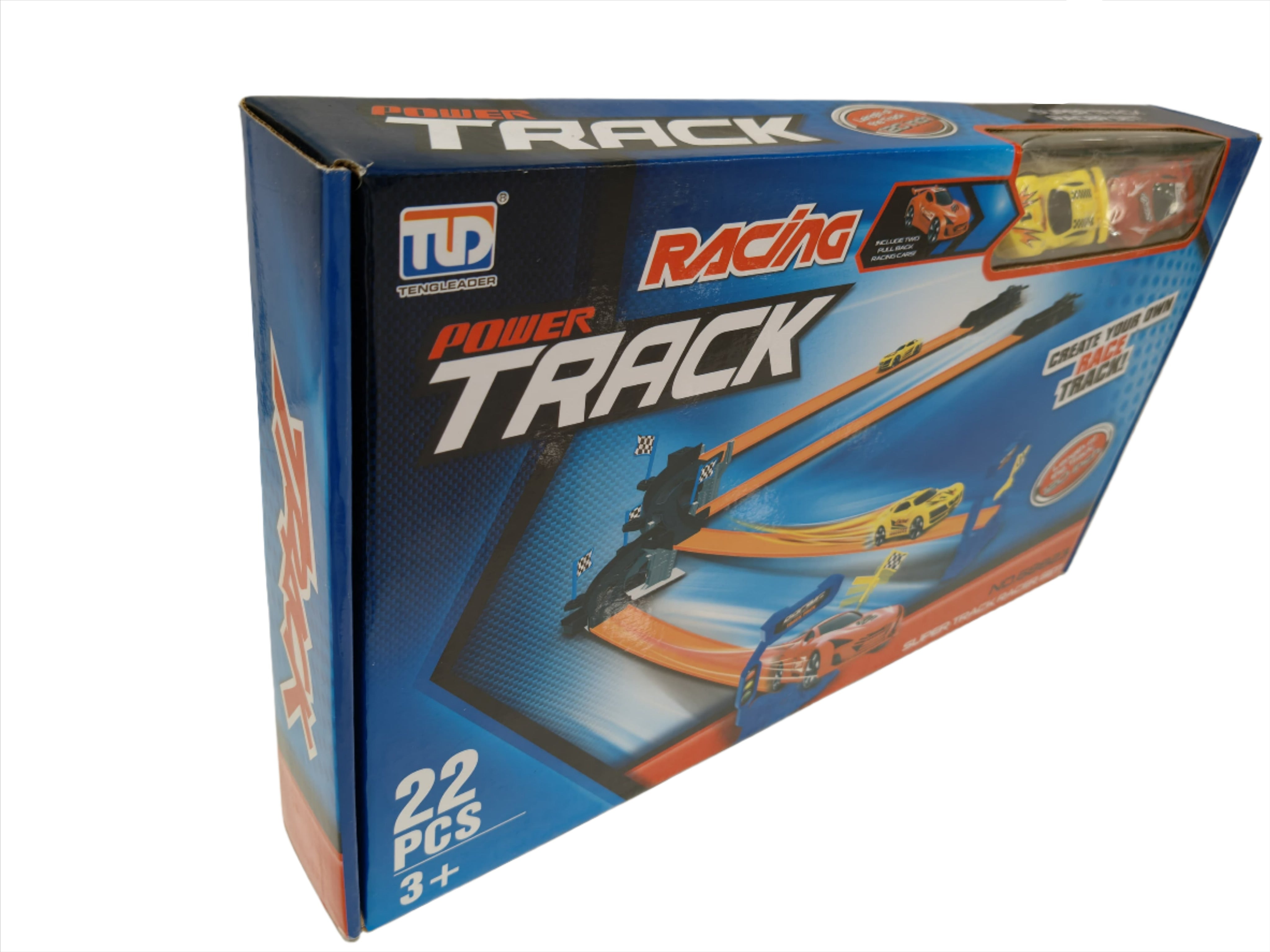 Tengleader Racing Power Track Set of 22 Pieces - Create Your Own Race Track 68823