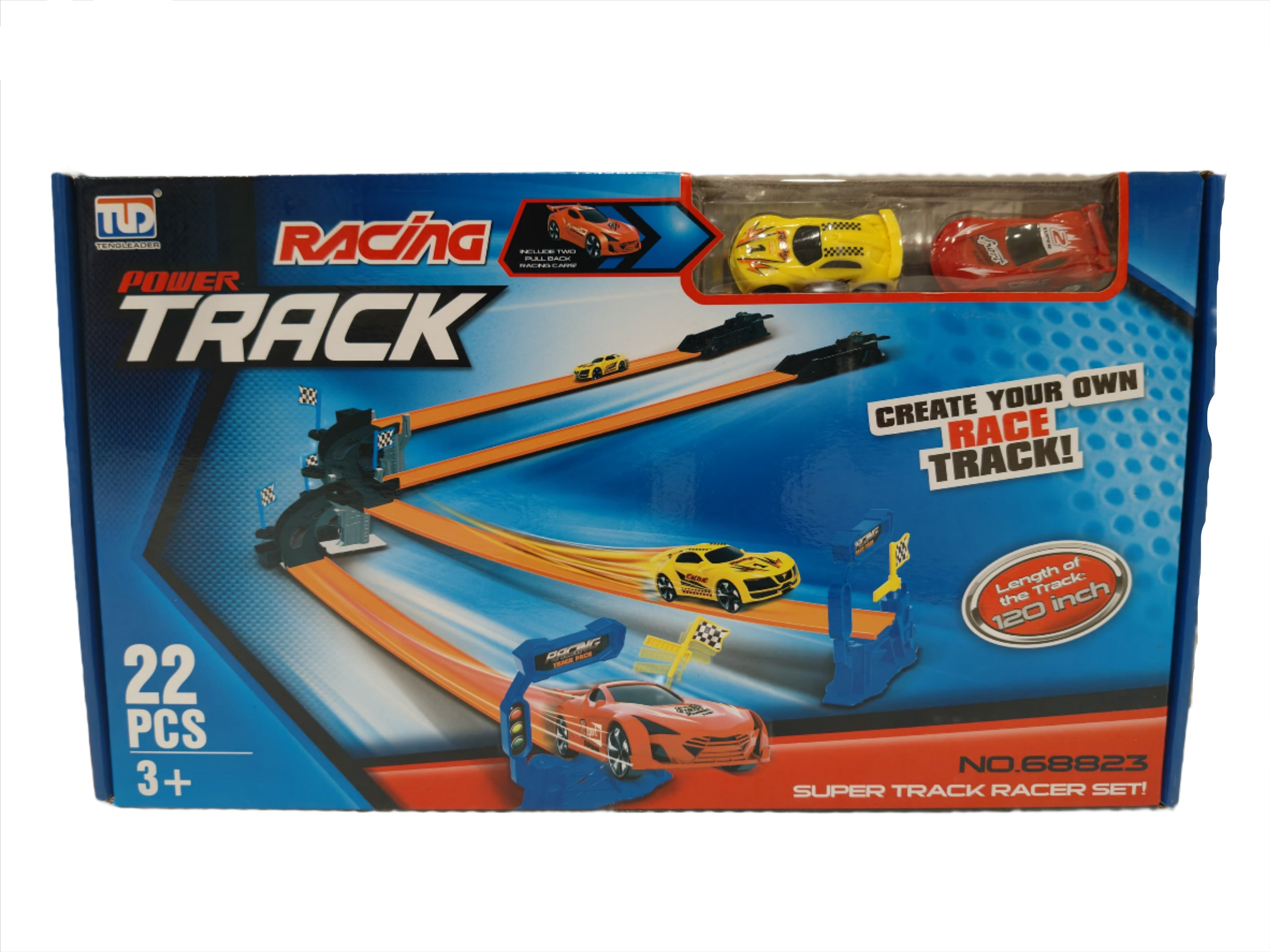 Tengleader Racing Power Track Set of 22 Pieces - Create Your Own Race Track 68823