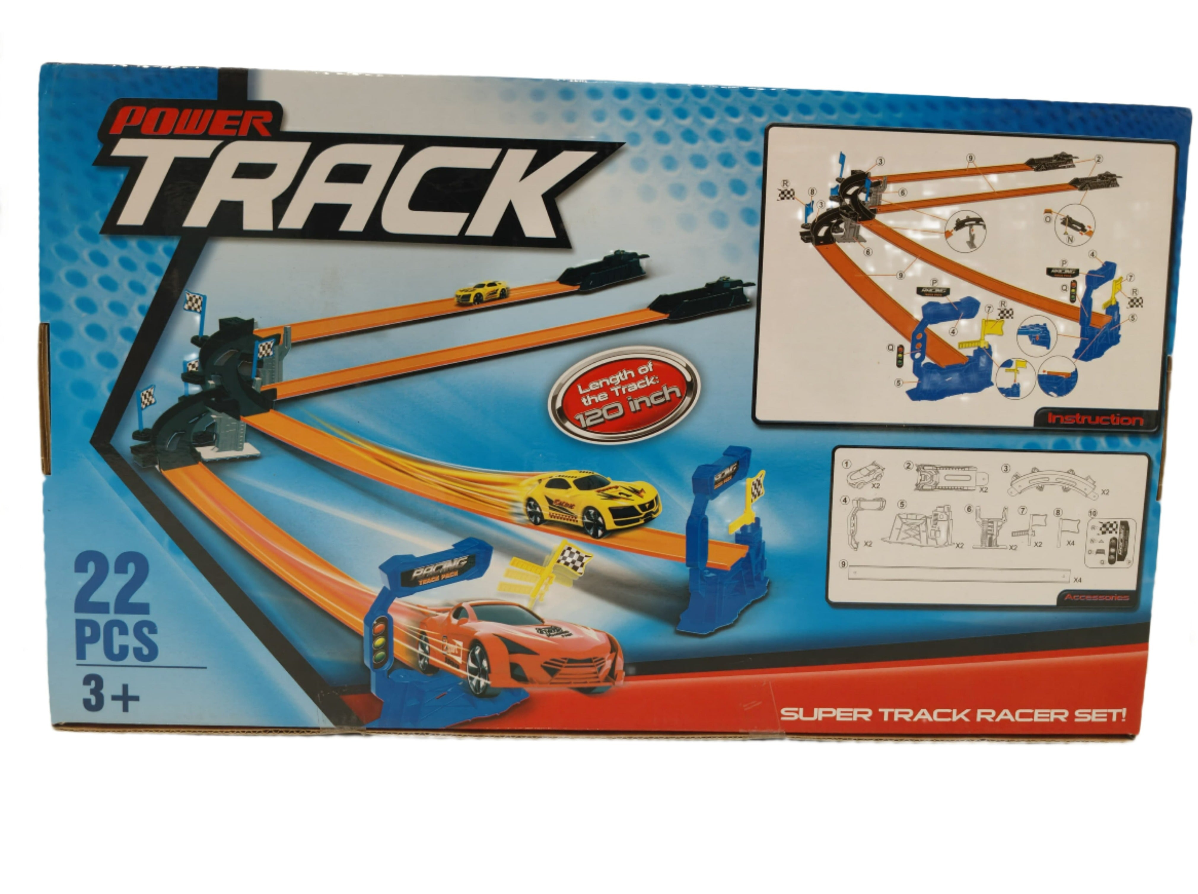 Tengleader Racing Power Track Set of 22 Pieces - Create Your Own Race Track 68823