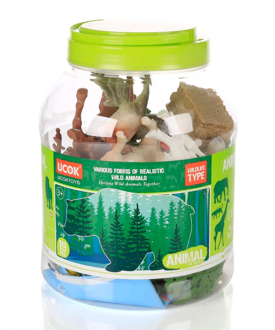 UCOK Animal The World Wildlife Type - 19 Piece Animals Set - MINIMEE KIDS