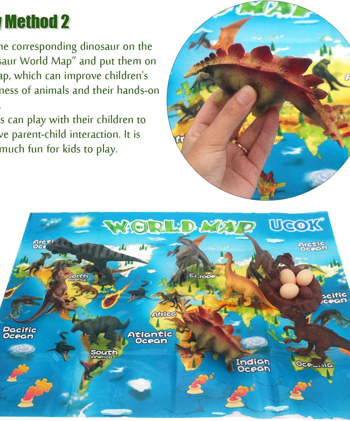 UCOK Dinosaur The World Dinosaur Type - 19 Pieces Set
