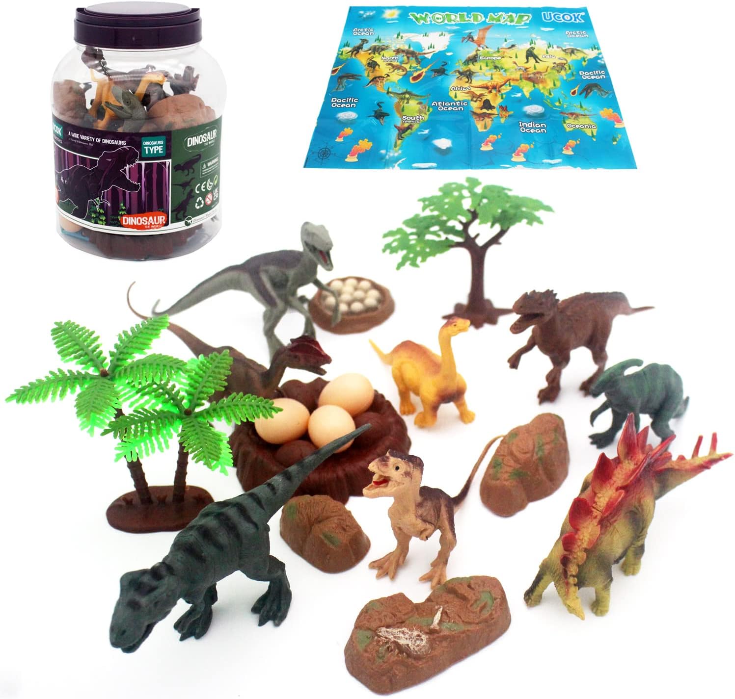 UCOK Dinosaur The World Dinosaur Type - 19 Pieces Set