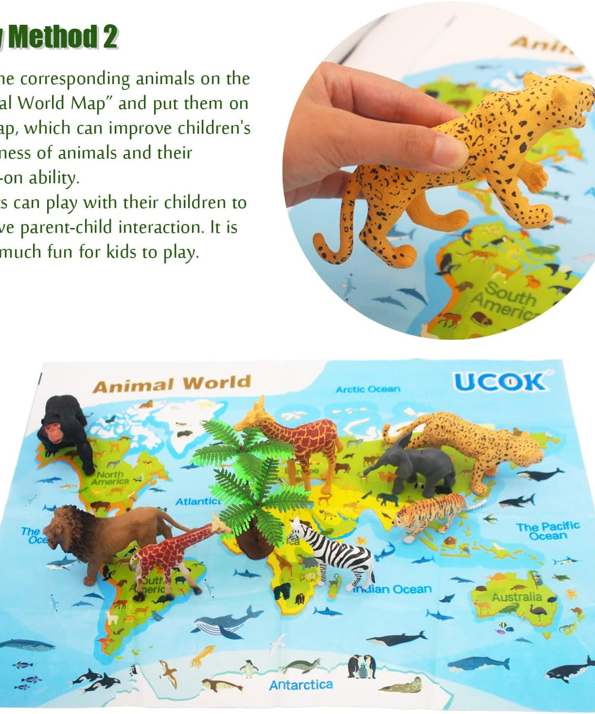 UCOK Animal The World Wildlife Type - 19 Piece Animals Set - MINIMEE KIDS