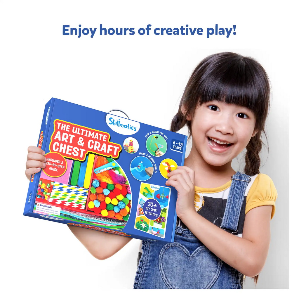 Skillmatics Ultimate Art & Craft Chest for Kids (Ages 6-13) | 20+ DIY Craft Activities