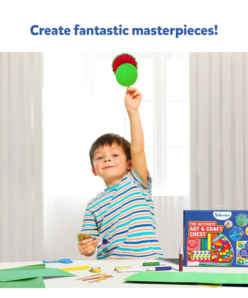 Skillmatics Ultimate Art & Craft Chest for Kids (Ages 6-13) | 20+ DIY Craft Activities - MINIMEE KIDS