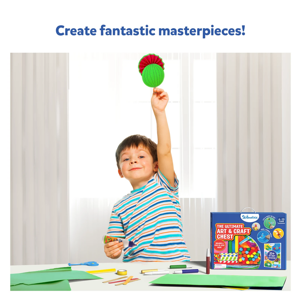 Skillmatics Ultimate Art & Craft Chest for Kids (Ages 6-13) | 20+ DIY Craft Activities