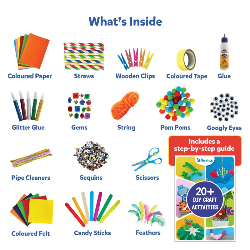 Skillmatics Ultimate Art & Craft Chest for Kids (Ages 6-13) | 20+ DIY Craft Activities