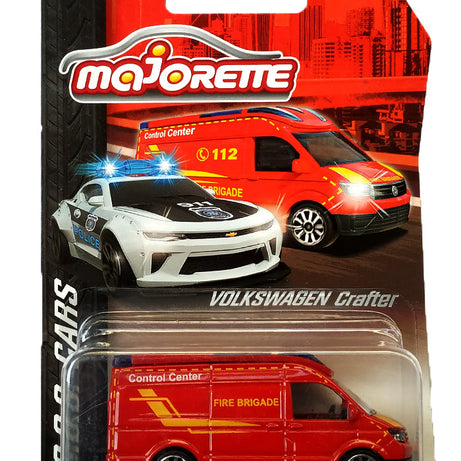 Majorette SOS Cars - Set of 6 | Official Licensed Die-Cast Emergency Vehicles (Porsche, Camaro, Ambulance, Fire Truck, Police, SUV)