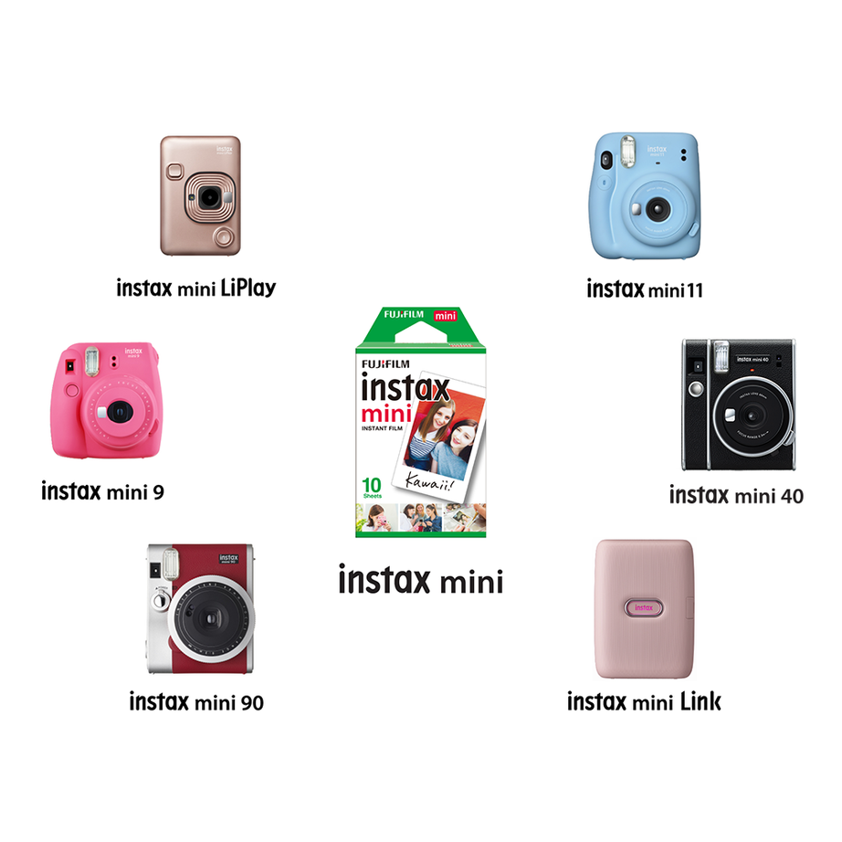 Fujifilm Instax Mini Instant Film - 10 Sheets | Credit Card Size | Vivid Color Reproduction | Compatible with All Instax Mini Cameras & Printers