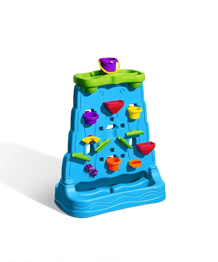 Step2 Waterfall Discovery Wall | Double-Sided Outdoor Water Play Set with 13-Pc Accessory Kit for Toddlers | Age 1.5+ Years - MINIMEE KIDS