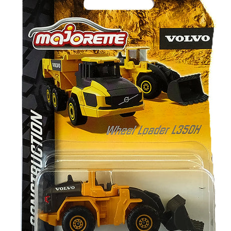 Majorette Volvo Construction Series (6 Assorted Models), Officially Licensed Die-Cast Metal Toy Vehicles with Moving Parts, for Kids and Collectors Aged 3+