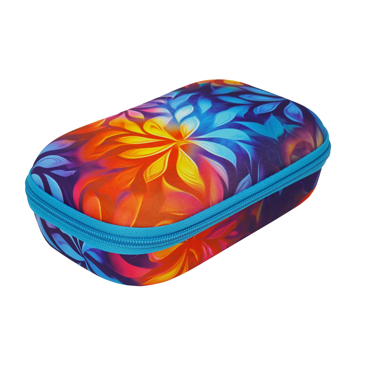 ZIPIT Large Hardtop Pencil Case for Kids, Teens & Artists – 60 Pen Capacity Crack-Proof Stationery Box, Machine Washable Marker & Colored Pencil Organizer (Kaleidoscope & Colorful Leaves)