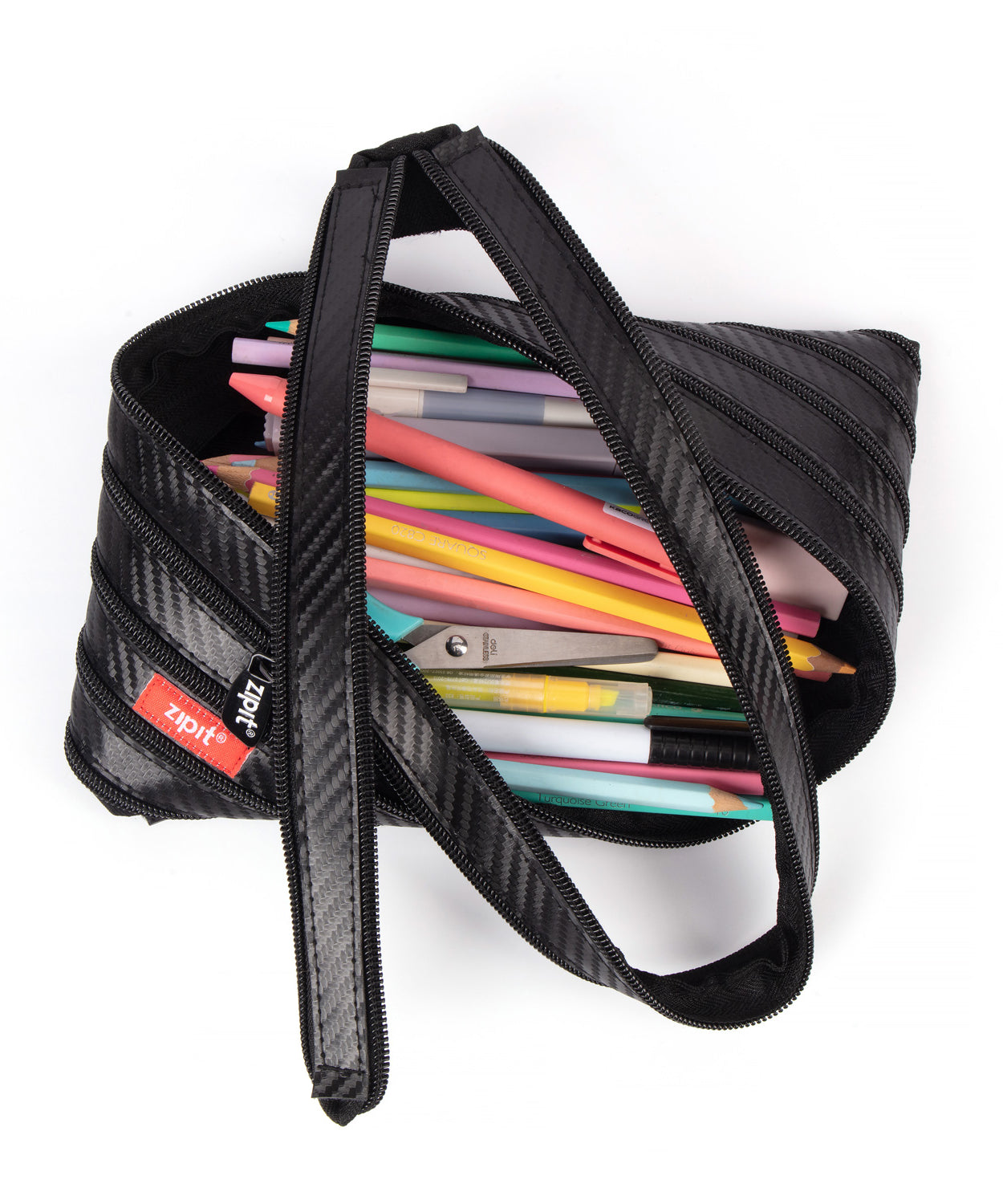 ZIPIT large capacity stationery pouch holding 30 pens and markers