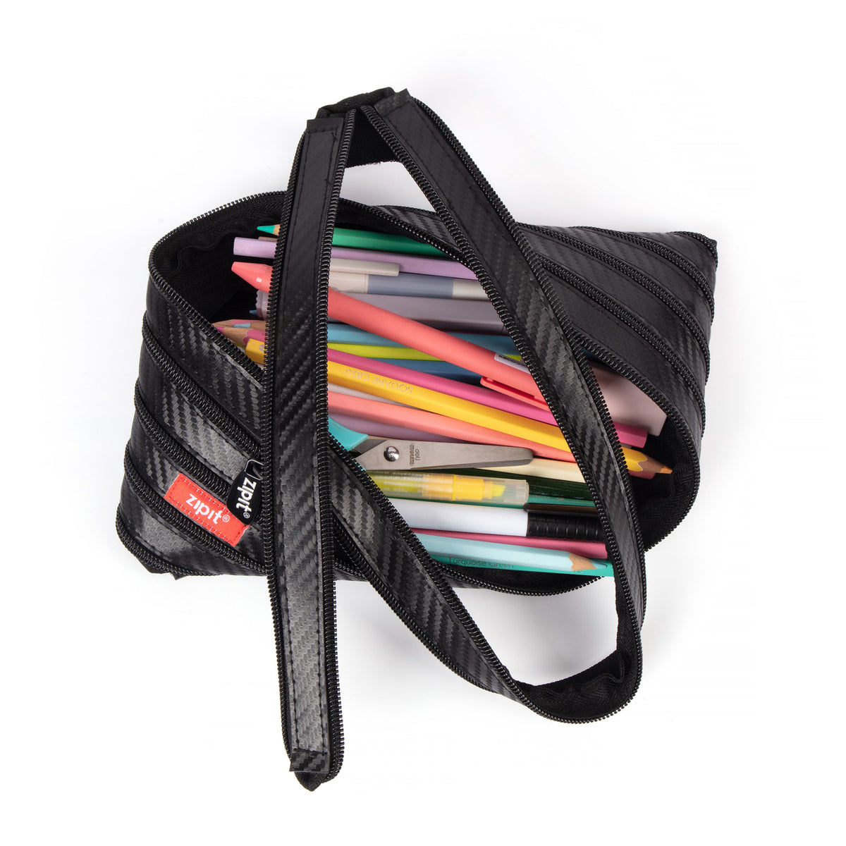 ZIPIT large capacity stationery pouch holding 30 pens and markers