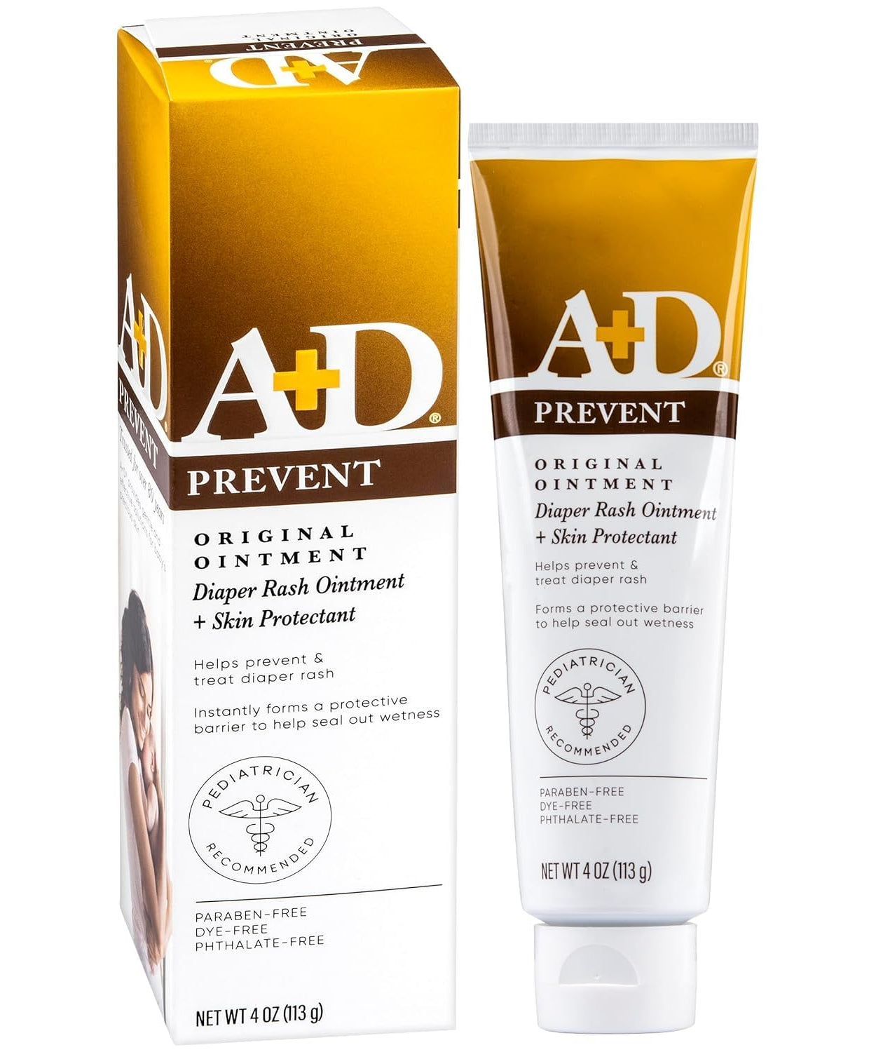 A+D Prevent Original Diaper Rash Ointment & Skin Protectant with Lanolin & Petrolatum – Prevents, Soothes & Moisturizes Baby Skin | 113g - MINIMEE KIDS