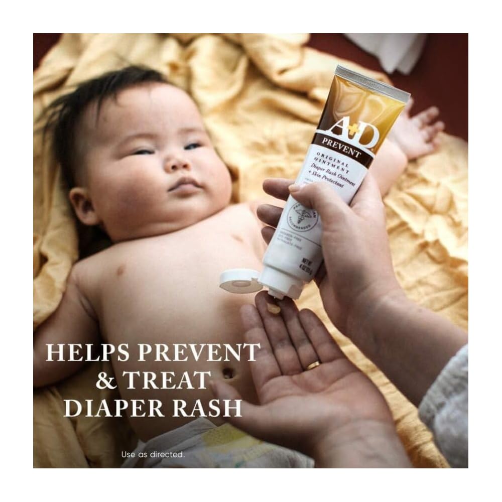 A+D Prevent Original Diaper Rash Ointment & Skin Protectant with Lanolin & Petrolatum – Prevents, Soothes & Moisturizes Baby Skin | 113g