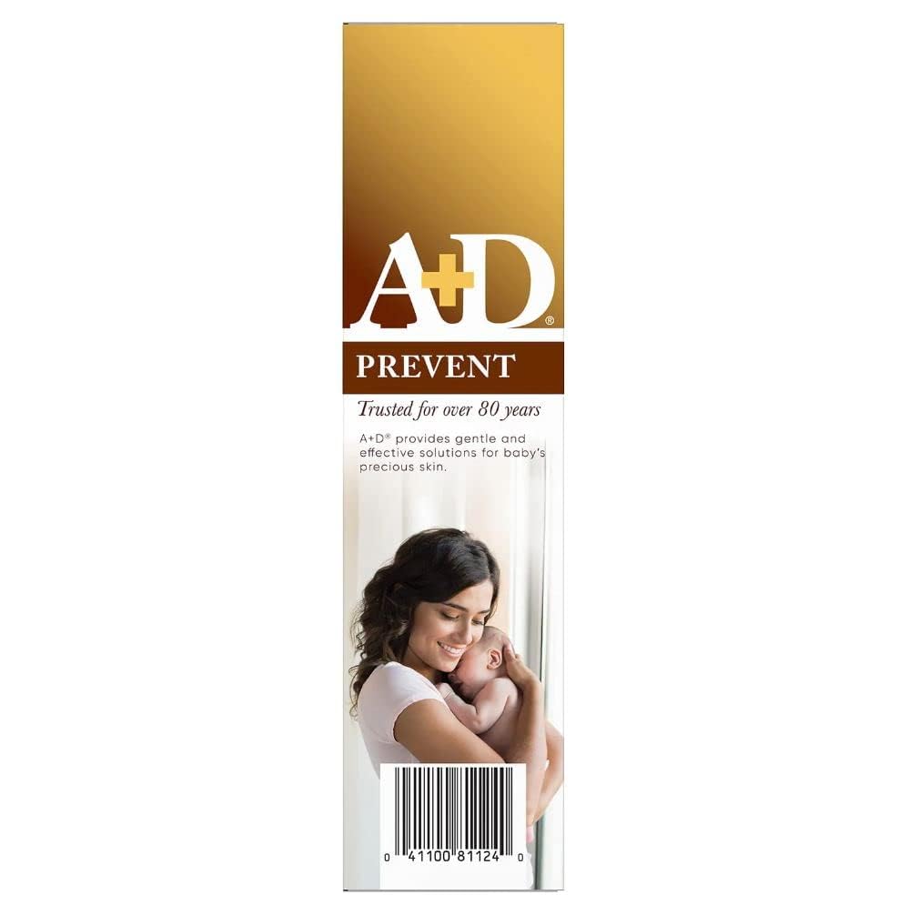 A+D Prevent Original Diaper Rash Ointment & Skin Protectant with Lanolin & Petrolatum – Prevents, Soothes & Moisturizes Baby Skin | 113g