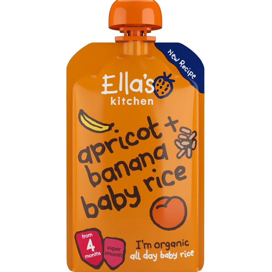 Ella's Kitchen Apricot + Banana Baby Rice 120g - Tasty & Healthy Infant Food