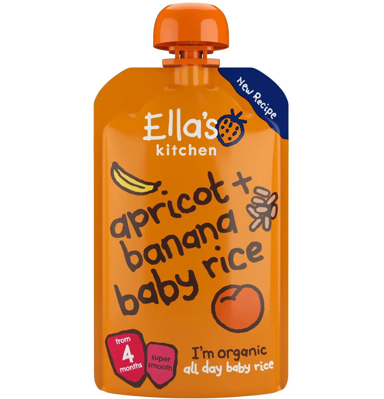 Ella's Kitchen Apricot + Banana Baby Rice 120g - Tasty & Healthy Infant Food