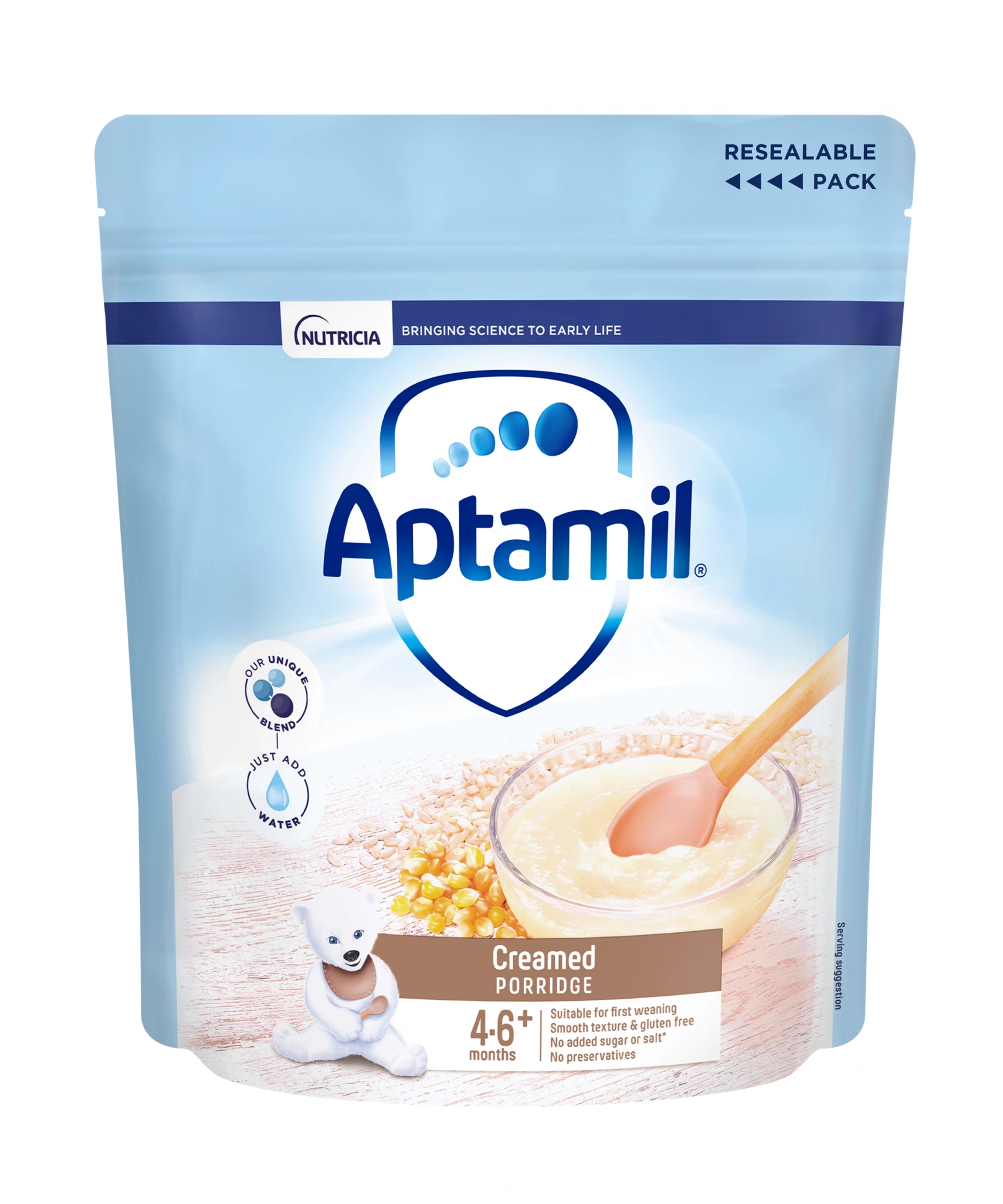 Nutricia Aptamil Creamed Porridge for Babies 4 to 6 Months & Above | 125g | Nutrient-Rich First Weaning Food - MINIMEE KIDS
