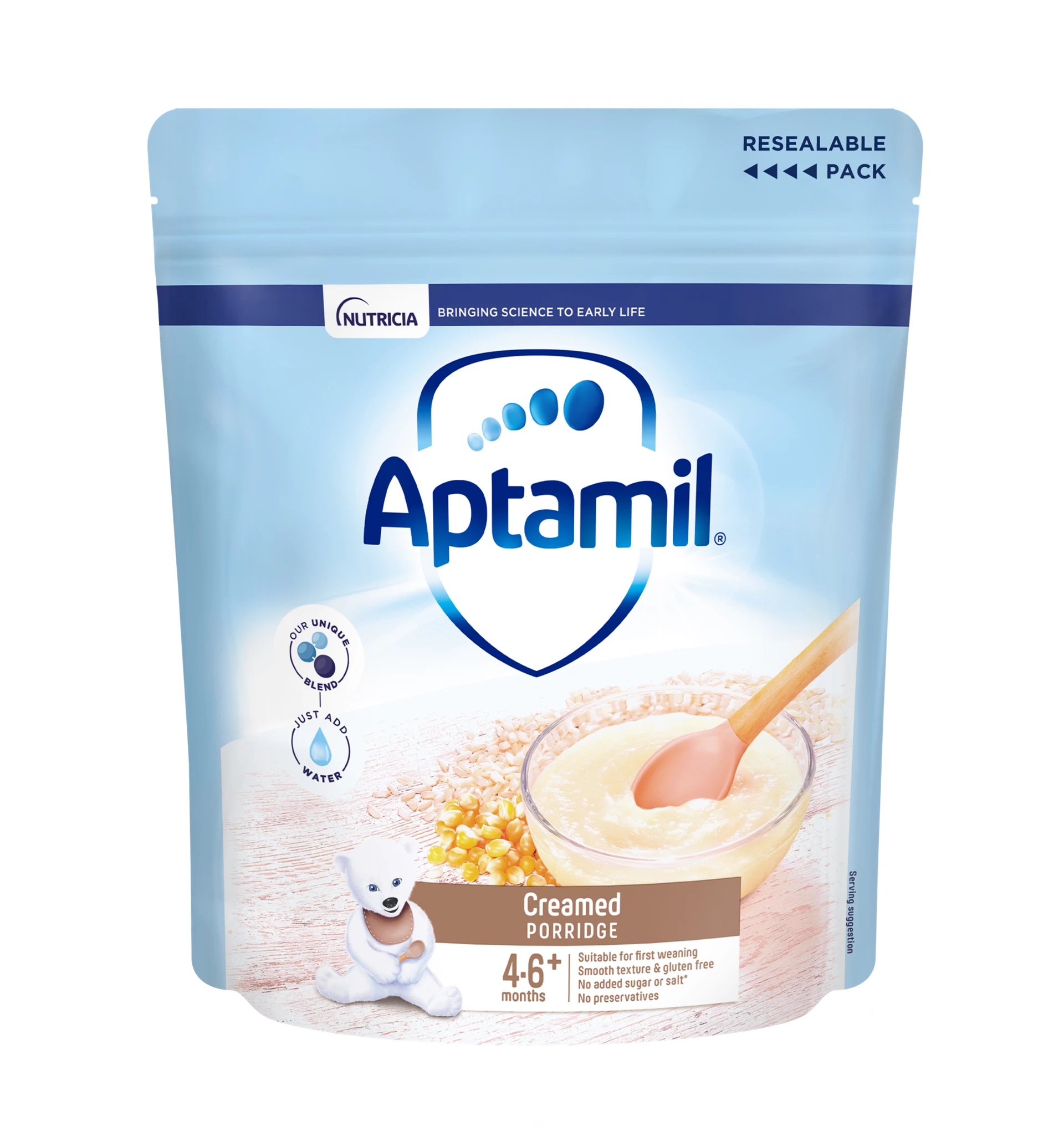 Nutricia Aptamil Creamed Porridge for Babies 4 to 6 Months & Above | 125g | Nutrient-Rich First Weaning Food - MINIMEE KIDS