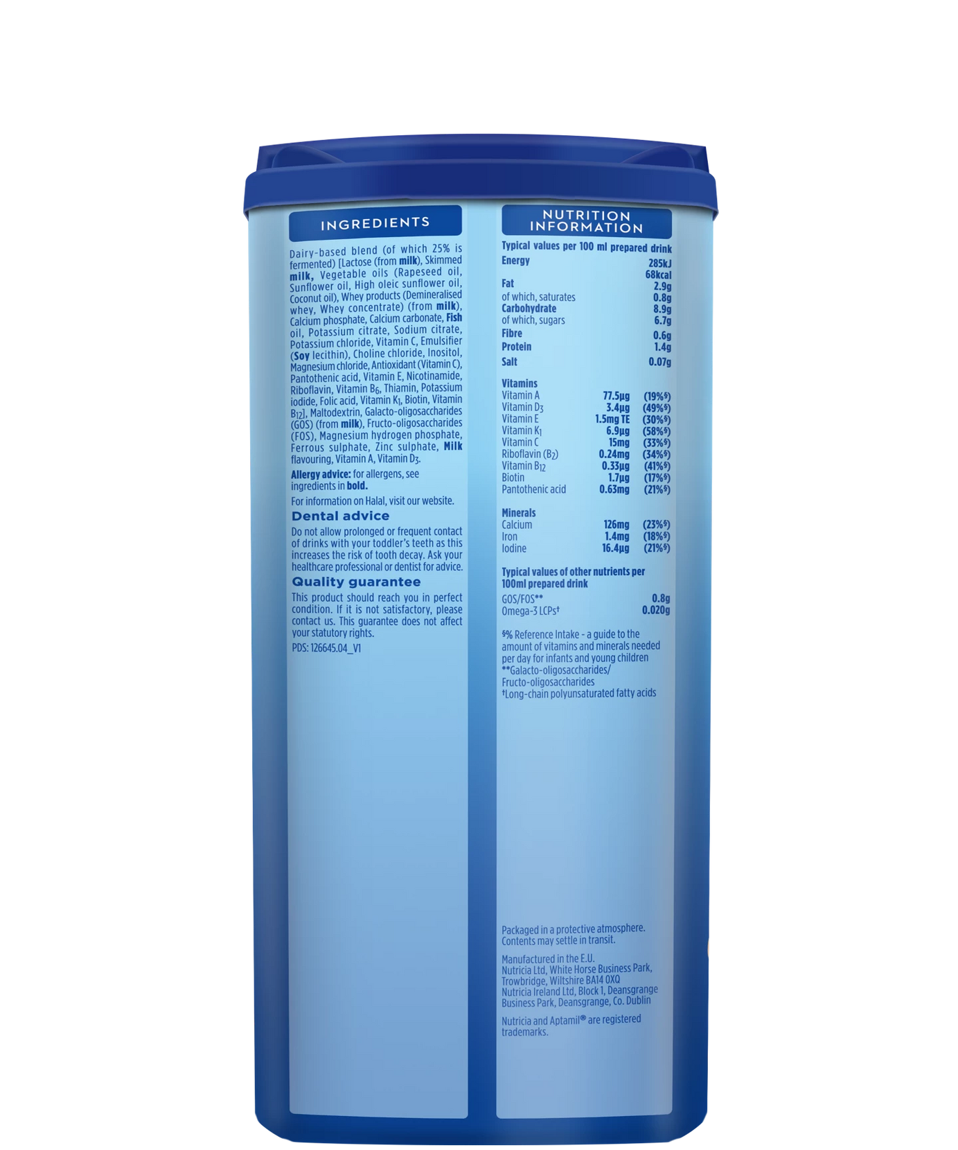 Aptamil Growing Up Milk Stage 3 (12-36 Months) | 800g | Made in EU Ireland | Complete Nutrition for Toddlers - MINIMEE KIDS