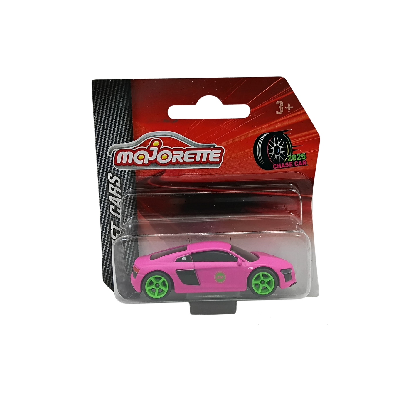 Majorette Street Cars Audi R8 Coupe (2025 Chase Car) | Officially Licensed Pink Die-Cast Metal Supercar | Realistic 1:64 Scale Model for Kids and Collectors Aged 3+