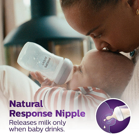Philips Avent Natural Response Feeding Bottle with Ultra Soft Teat for Babies 1 month and above | 260ml | Pack of 2 - MINIMEE KIDS