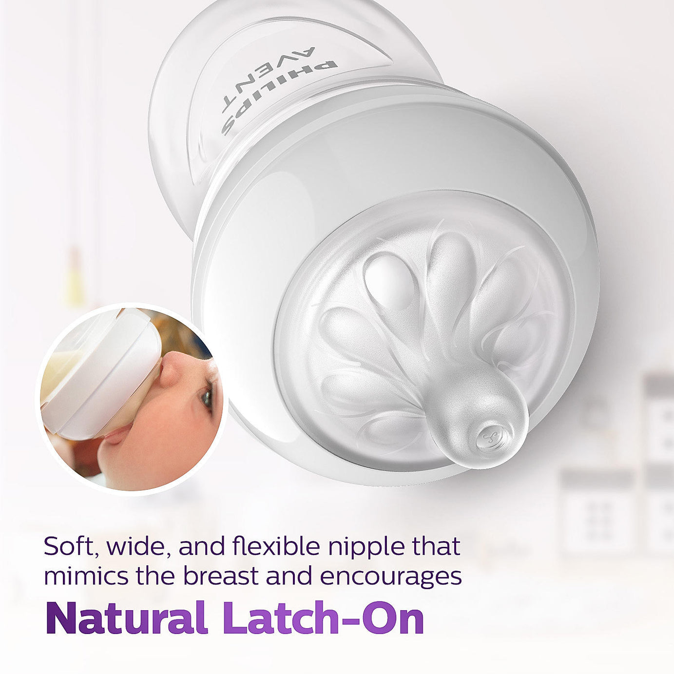 Philips Avent Natural Response Feeding Bottle with Ultra Soft Teat for Babies 1 month and above | 260ml | Pack of 2 - MINIMEE KIDS