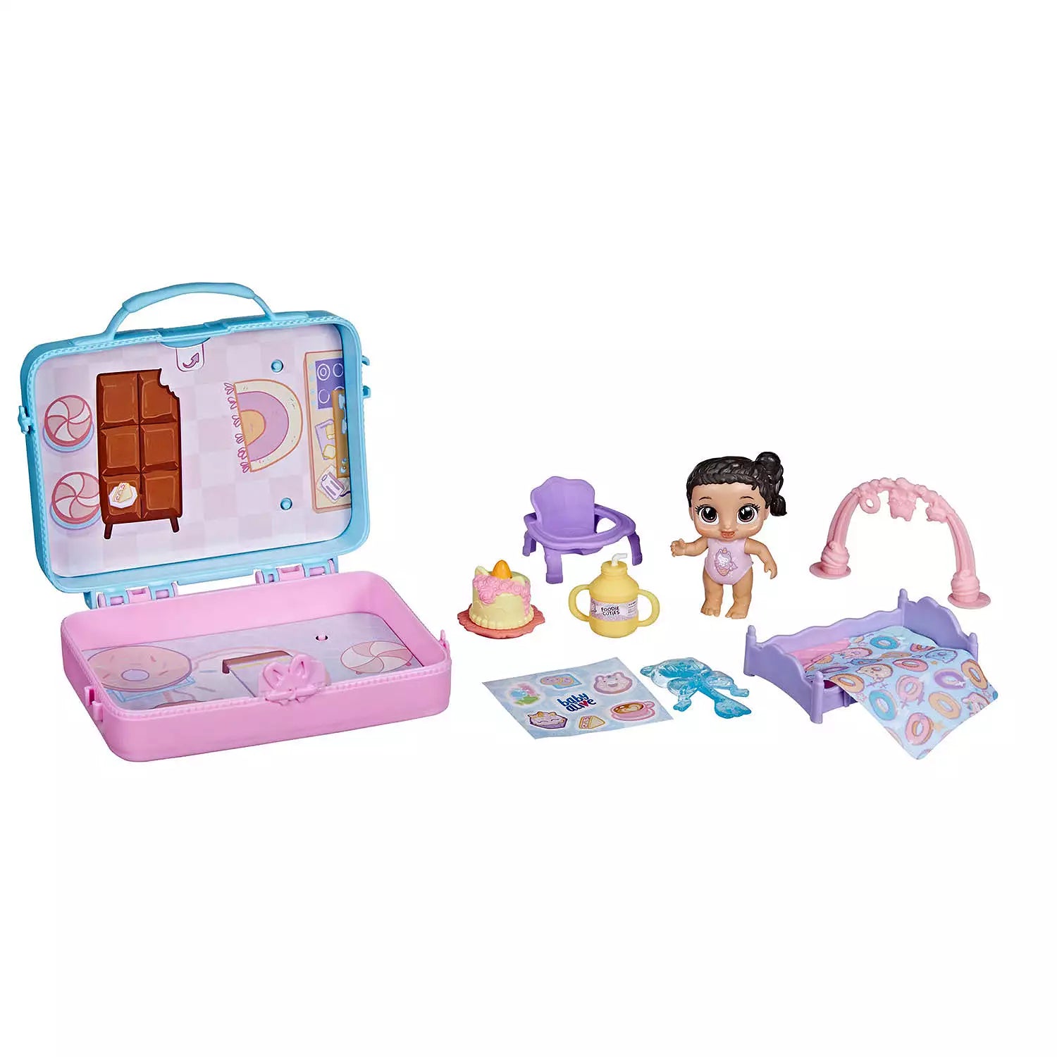 Hasbro Baby Alive Foodie Cuties, Sweets Series 1 - 3-Inch Doll with 10 Surprises, Lunchbox-Style Case, Portable Playset for Kids Ages 3+
