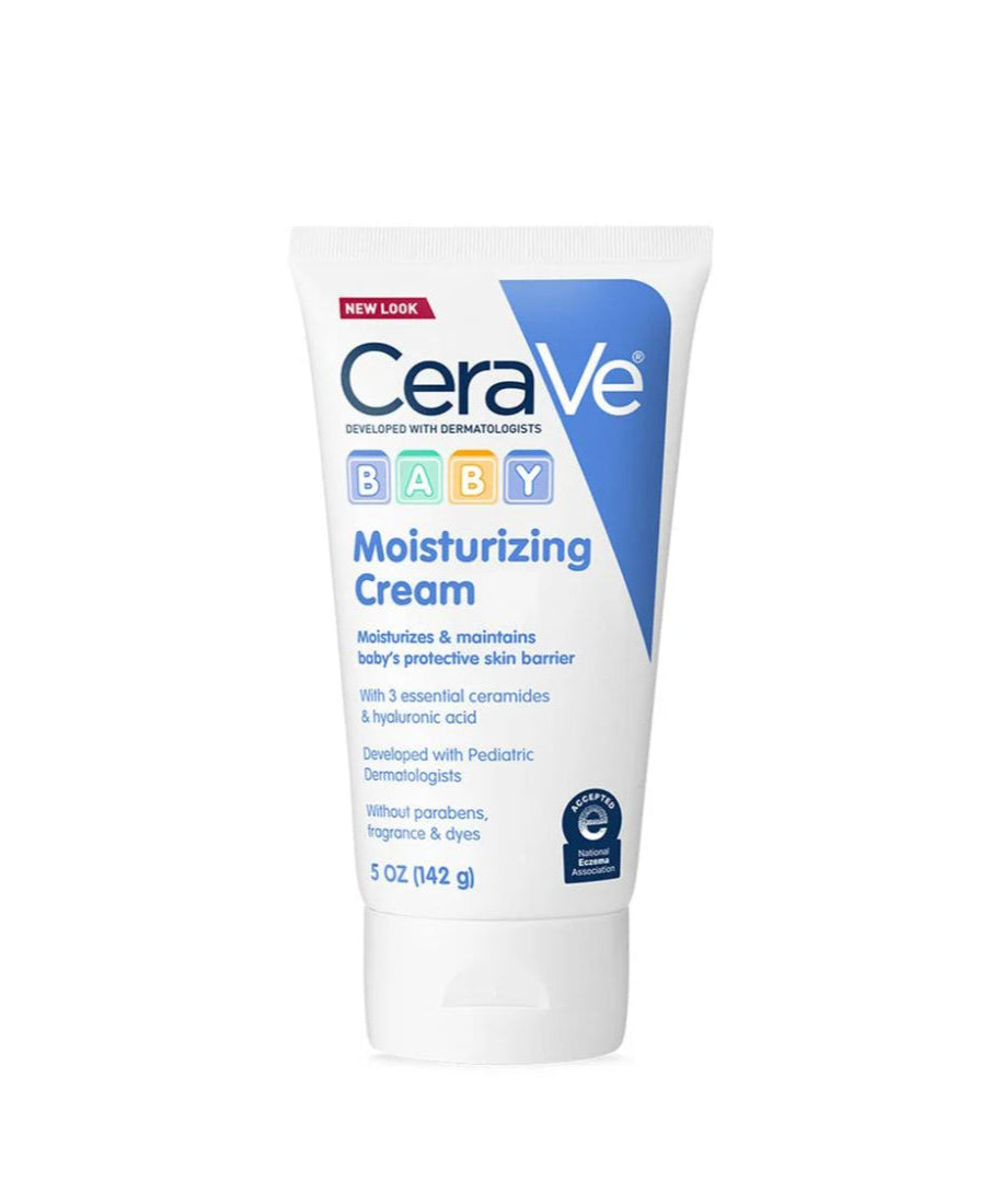 CeraVe Baby Moisturizing Cream with 3 Essential Ceramides & Hyaluronic Acid | Fragrance-Free & Eczema Safe | 5oz (142g) & 8oz (226g)