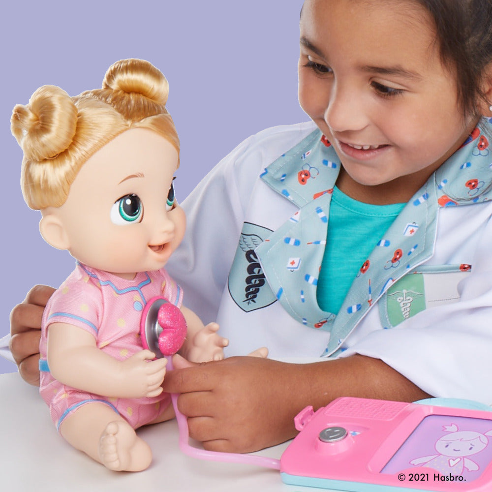 Baby Alive Lulu Achoo Doll - 12-Inch Interactive Doctor Play Toy with Lights, Sounds & Movements - Includes Doctor Station & Accessories - For Kids 3+ Years, Blonde Hair