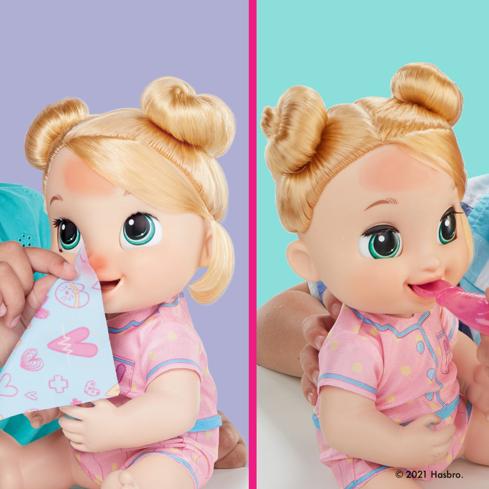 Baby Alive Lulu Achoo Doll - 12-Inch Interactive Doctor Play Toy with Lights, Sounds & Movements - Includes Doctor Station & Accessories - For Kids 3+ Years, Blonde Hair