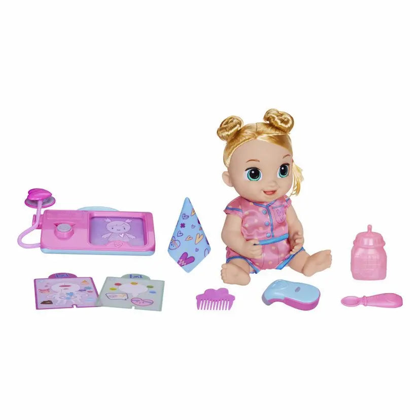 Baby Alive Lulu Achoo Doll - 12-Inch Interactive Doctor Play Toy with Lights, Sounds & Movements - Includes Doctor Station & Accessories - For Kids 3+ Years, Blonde Hair