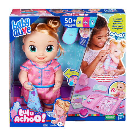 Baby Alive Lulu Achoo Doll - 12-Inch Interactive Doctor Play Toy with Lights, Sounds & Movements - Includes Doctor Station & Accessories - For Kids 3+ Years, Blonde Hair