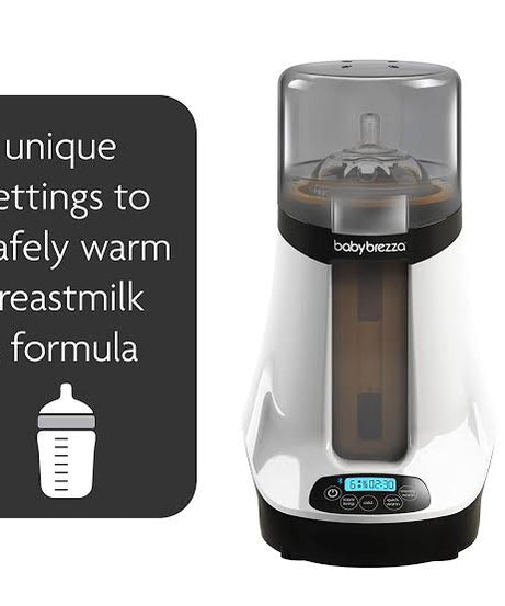 Baby Brezza Sterilizer Safe+ Smart Baby Bottle Warmer with Bluetooth - Birth to 36 Months - MINIMEE KIDS