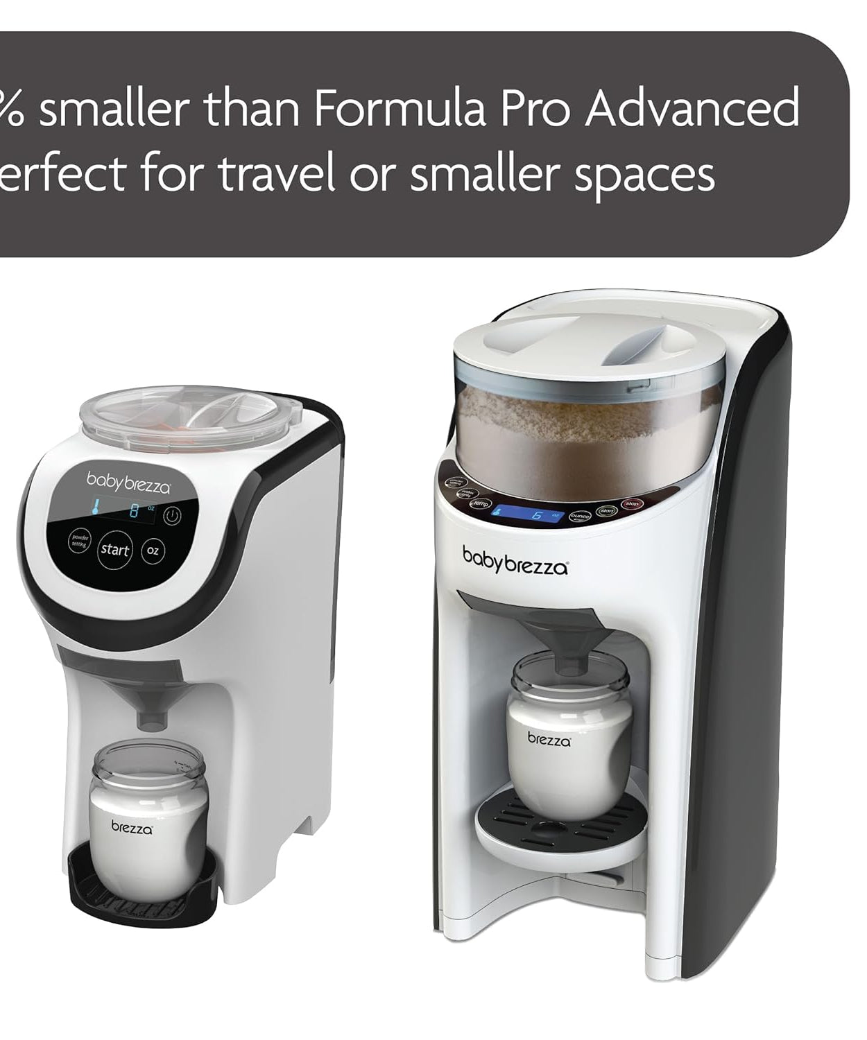 Baby Brezza Formula Pro Mini - Compact Automatic Baby Formula Maker | Space-Saving Instant Mixing & Heating Station for Perfect Bottles | 2-10oz Capacity & BPA-Free - MINIMEE KIDS