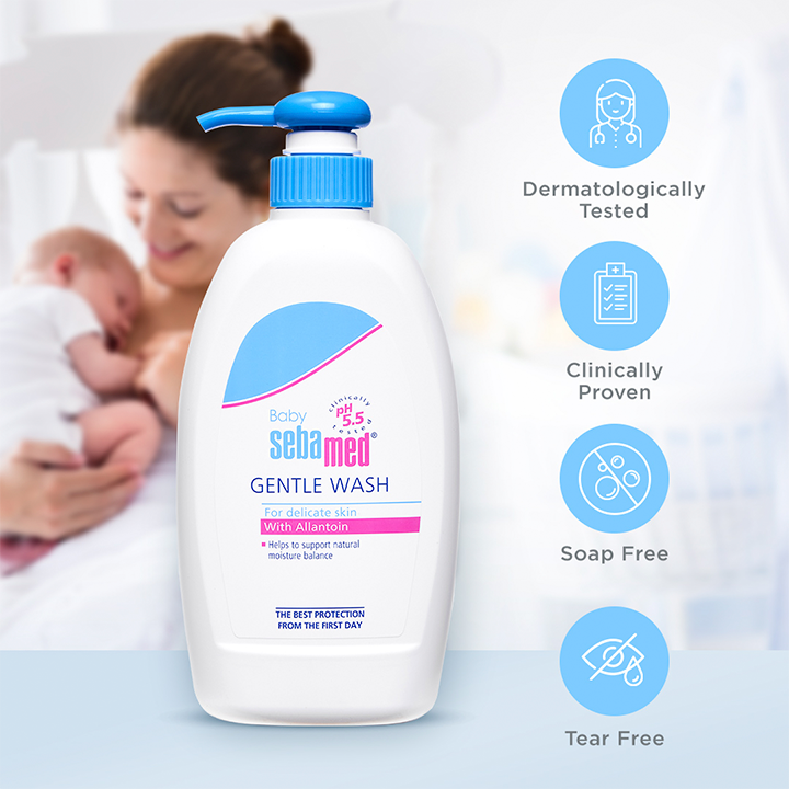 Baby Sebamed Gentle Wash pH 5.5 for Delicate Skin with Allantoin - 400ml | The Best Protection from the First Day