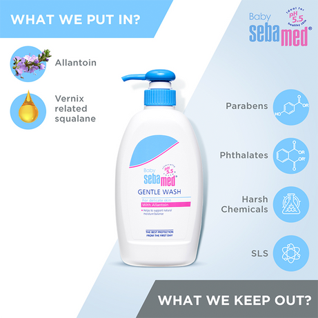 Baby Sebamed Gentle Wash pH 5.5 for Delicate Skin with Allantoin - 400ml | The Best Protection from the First Day