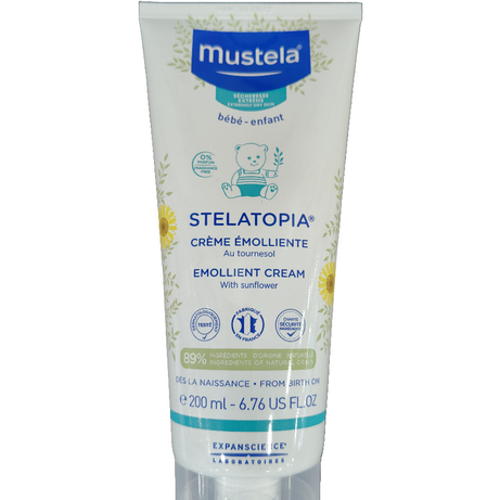 Mustela Stelatopia Emollient Baby Cream - with Natural Sunflower - 200ml
